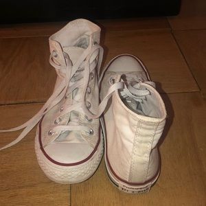 CONVERSE White High Tops!